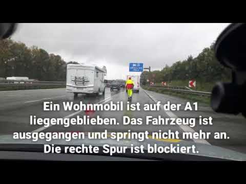 A1: Gefahrenstelle | Unfallgefahren minimieren | Ein Hauptanliegen der #autobahnnothelfer (2019)