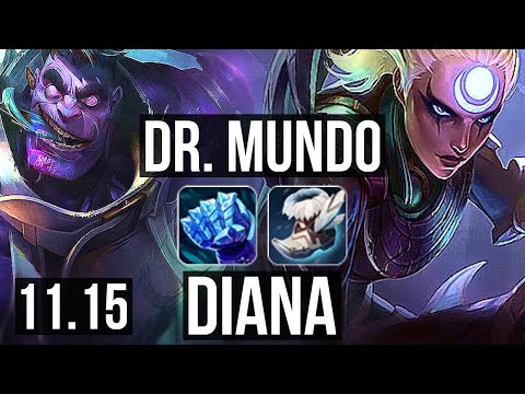 DR. MUNDO vs DIANA (JUNGLE) | 4/0/6, Rank 7 Mundo | NA Grandmaster | v11.15