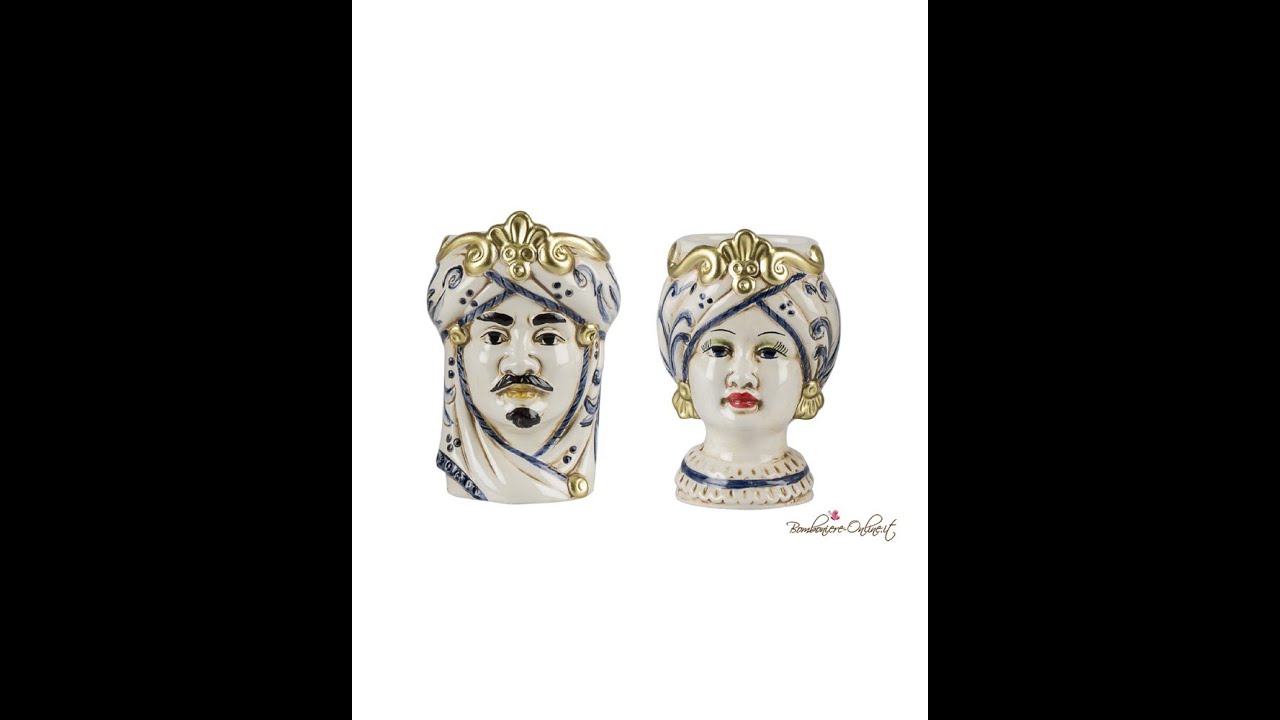 Confezionamento bomboniere coppia vasi Teste di moro BMB PRMT1055 H