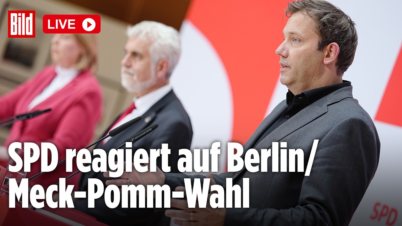 🔴 SPD-Pressekonferenz nach dem Wahl-Sonntag Berlin/Meck-Pomm