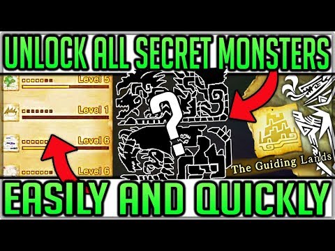 Fastest Way to Level Guiding Lands - Unlock 4 Secret Monsters Easy - Monster Hunter World Iceborne!