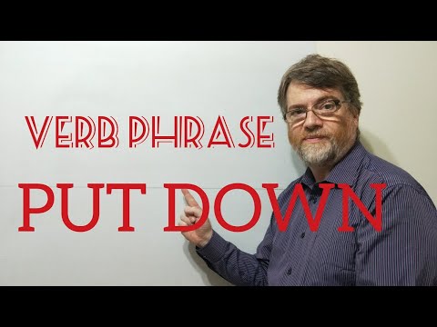 English Tutor Nick P Verb Phrase (245) Put Down  - 10 Meanings