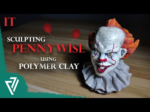 Sculpting Pennywise from "IT" using Polymer Clay | Timelapse Build