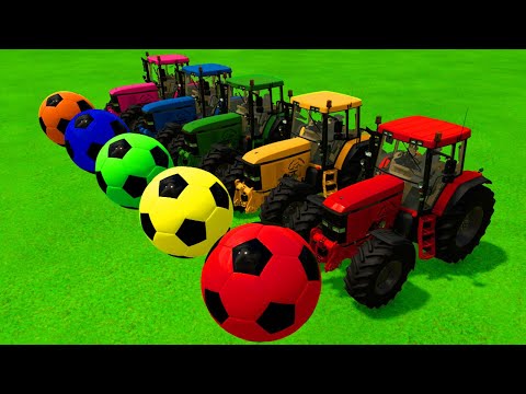 FIAT TRACTORS vs COLORED SOCCER BALLS - Farming Simulator 22