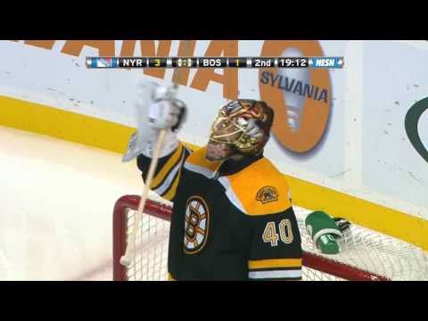 Marc Staal breakaway goal vs Boston | 10/23/2010 [HD]