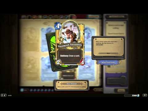 Gnomish Inventor HD Hearthstone Golden Card Spotlight