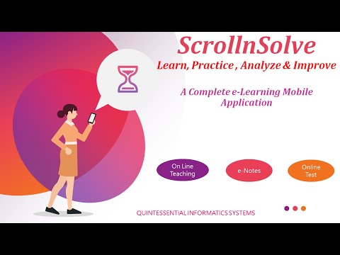 Scroll n Solve best online exam online lecture online notes live lectures software with mobile app - ScrollnSolve Demo