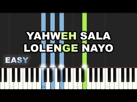 Yahweh Sala Lolenge Nayo | EASY PIANO TUTORIAL BY Extreme Midi