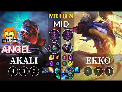 SN Angel Akali vs Ekko Mid - KR Patch 10.24