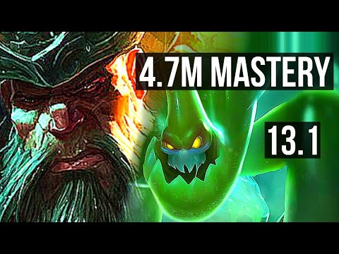 GP vs ZAC (TOP) | 4.7M mastery, 5/1/12, 1600+ games | EUW Master | 13.1