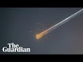 Debris seen in sky after SpaceX Starship rocket breaks up after launch