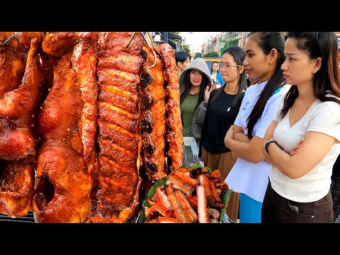Most Extreme BBQ Duck & Pork Stall! Best Cambodian Street Food