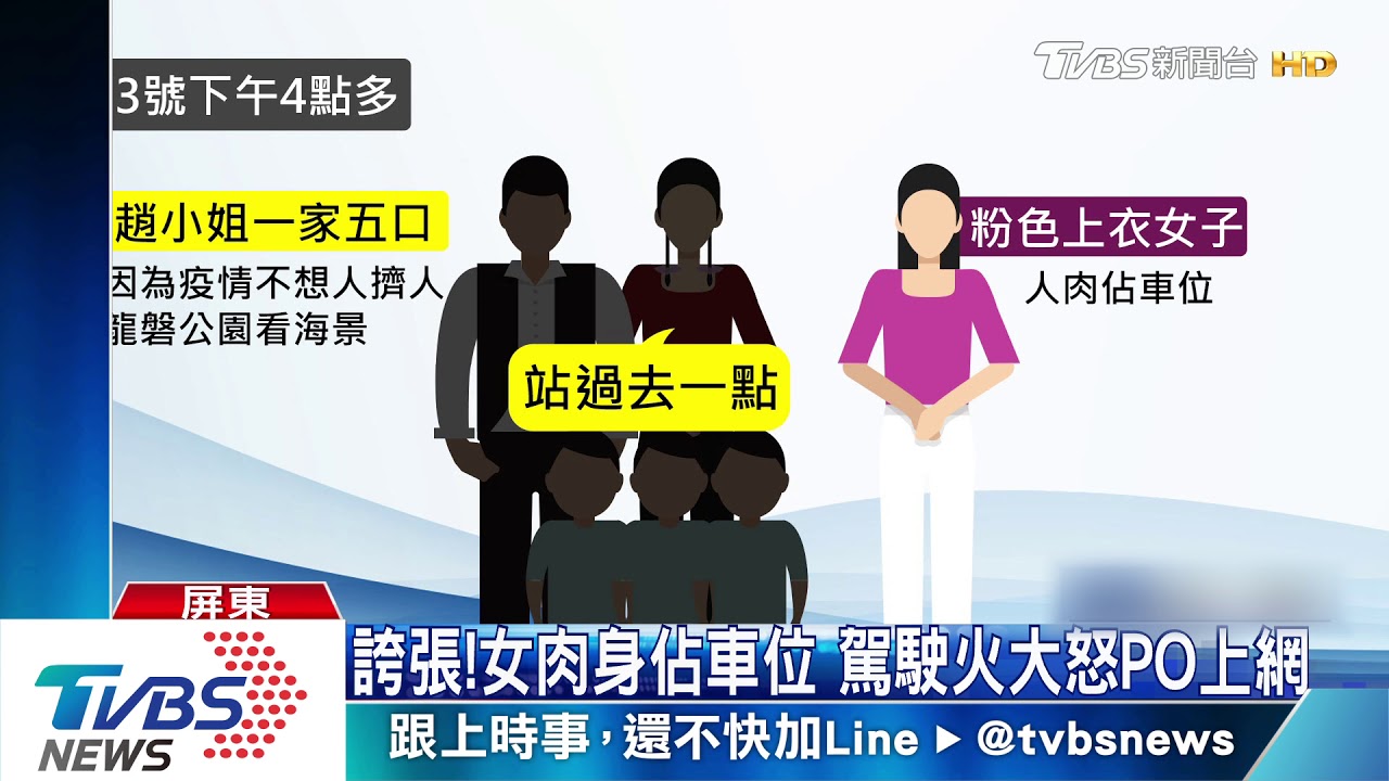 不滿人肉佔車位被糾正 女子比中指挑釁