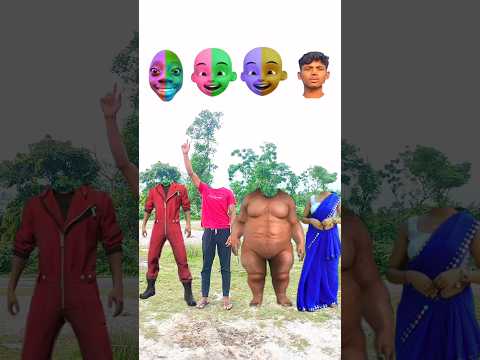 Bella ciao  song vs  cute bhabil , fat dog & criminal and cute brother correct head matching video