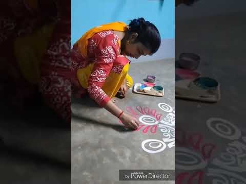 #Colourful alpona #made by Kamalika#