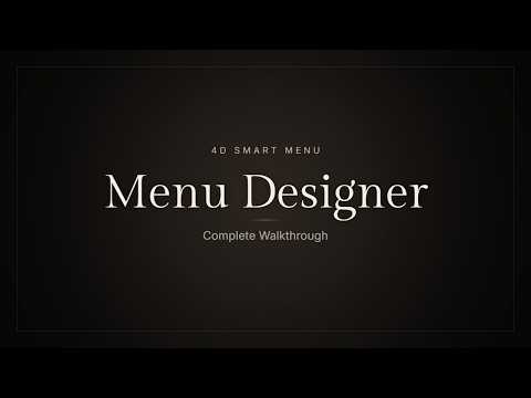 Build your first menu