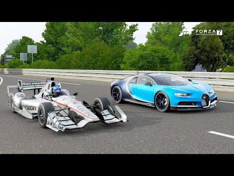 Forza 7 Drag race: Indycar vs Bugatti Chiron
