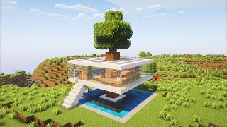 Minecraft Oak Tree House Tutorial - How to Build an Oak Tree House in Minecraft 1.21