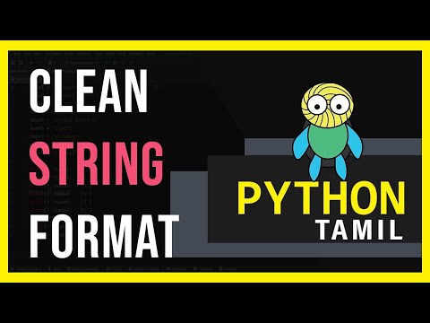 Clean String Format Space Handling Python Program Tamil