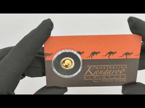 Unboxing 2021 Mini Roo 0.5g Gold Proof Coin in Card