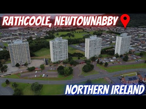 Rathcoole, Newtownabby, Northern Ireland, Drone Footage (4K)