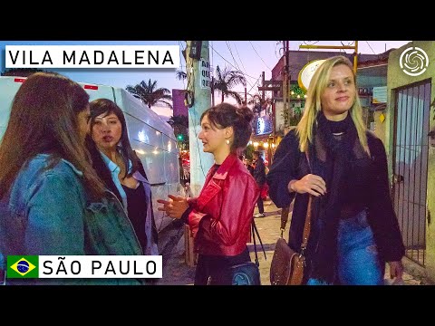 Caminhando pela Villa Madalena à noite 🇧🇷 São Paulo, Brasil | [4K] 2021