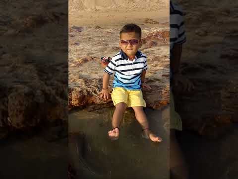 Pratyush playing in sea...
