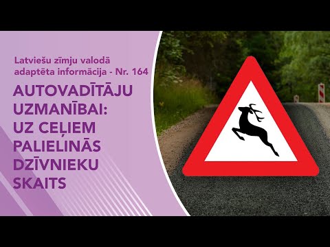 Video ziņas Nr. 164 “Autovadītāju uzmanībai: uz ceļiem palielinās dzīvnieku skaits”