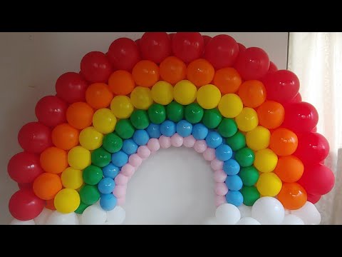 Como hacer un Arcoiris de Globos 🌈🎈Paso a paso!! #balloon #Arcoiris #decolandia159 #parati