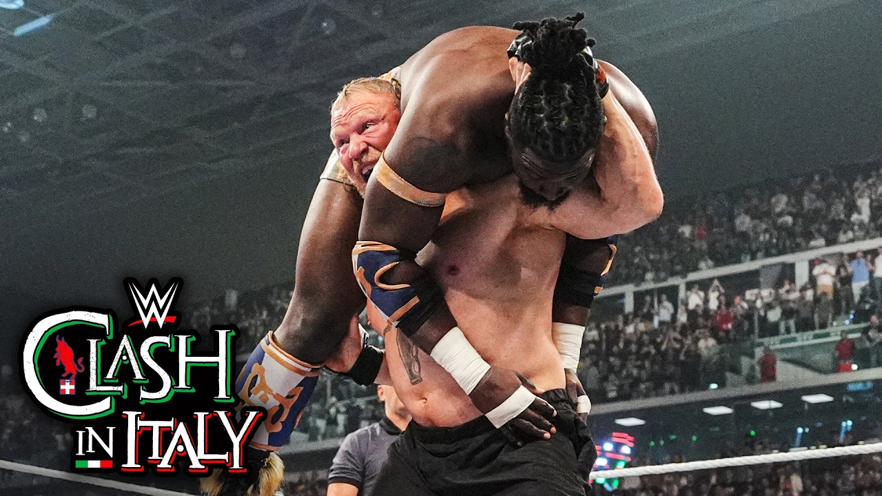Every Brock Lesnar F-5 to Oba Femi at WWE Clash in Italy