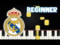 Hala Madrid Anthem Beginner Piano Tutorial Easy Piano