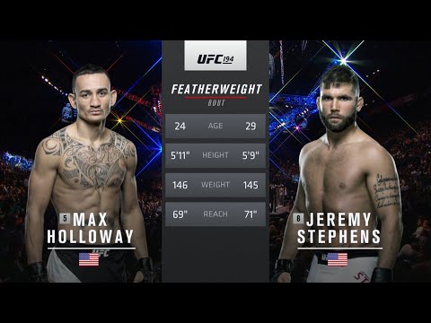 Max Holloway vs Jeremy Stephens full fight