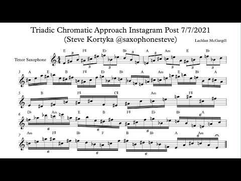 Steve Kortykas Triadic Chromatic Approach Instagram Post (Bb Transcription)