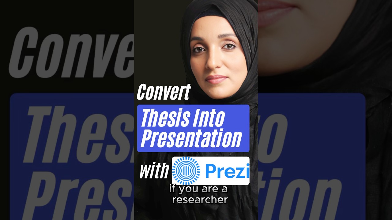 Convert pdf of thesis into presentation in one click with Prezi link in description