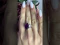 Серебряное кольцо с аметистом 8.5ct, розовым кварцем