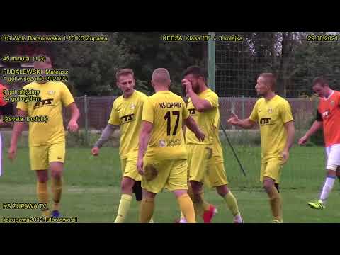 KS Wola Baranowska 1-10 KS Żupawa (1-3 Fudalewski Mateusz) 29.08.2021