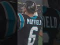 Baker Mayfield headbutts teammates after win over Falcons ? #shorts