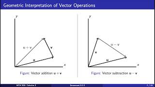 Screencast 9.2.2 Introduction to Geometric Interpretation of Vector Operations