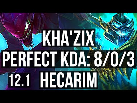 KHA'ZIX vs HECARIM (JNG) | 8/0/3, 1.3M mastery, Legendary | EUW Master | 12.1