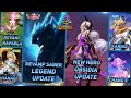 REVAMP SABER LEGEND UPDATE HERO OBSIDIA HANABI KARRIE SKIN REVAMP RAFAELA MLBB UPCOMING SKIN