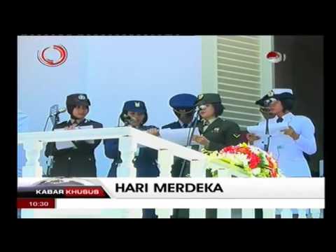 Atraksi TNI AU saat upacara kemerdekaan INDONESIA 17 agustus 2016