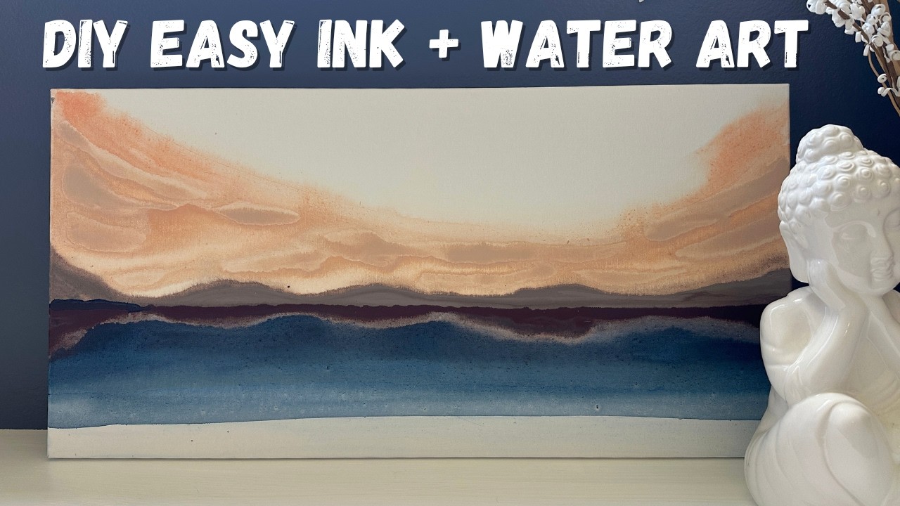 👉 Wait for the Reflection… 😍 Acrylic Ink Mountain Landscape (So Relaxing!)