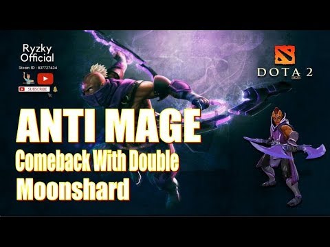 Dota 2 - Anti Mage comeback with Double Moonshard