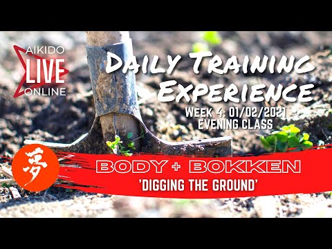 AIKIDO ONLINE / BODY + BOKKEN 'Digging the Ground' / Daily Training Experience 01/02/21