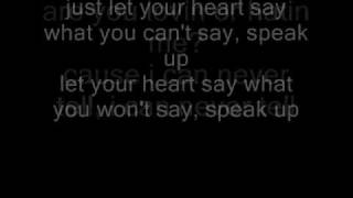 Speak Up- Kristinia Debarge (lyrics)