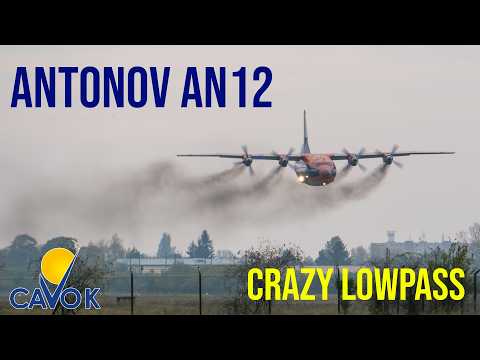 (4K) CRAZY WINDY LOWPASS | ANTONOV AN12 | CAVOK AIR