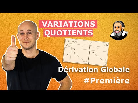 Tableau de VARIATION d'un QUOTIENT - Première