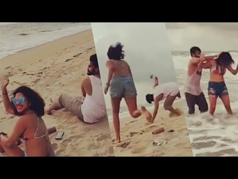 Amala Paul Beach Video - Amala Paul with Friends with Beach Bath and Swimming