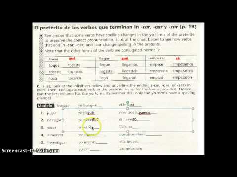 Merchan 3P 1A Car/Gar/Zar verbs