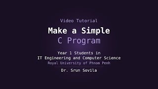 Week 03 - Make a simple C Program